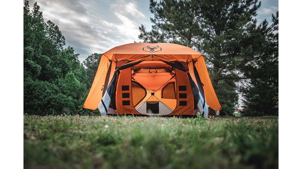 Gazelle T4 Plus Hub Tent With Screen Room, Sunten/Sedona Orange, 012642022388