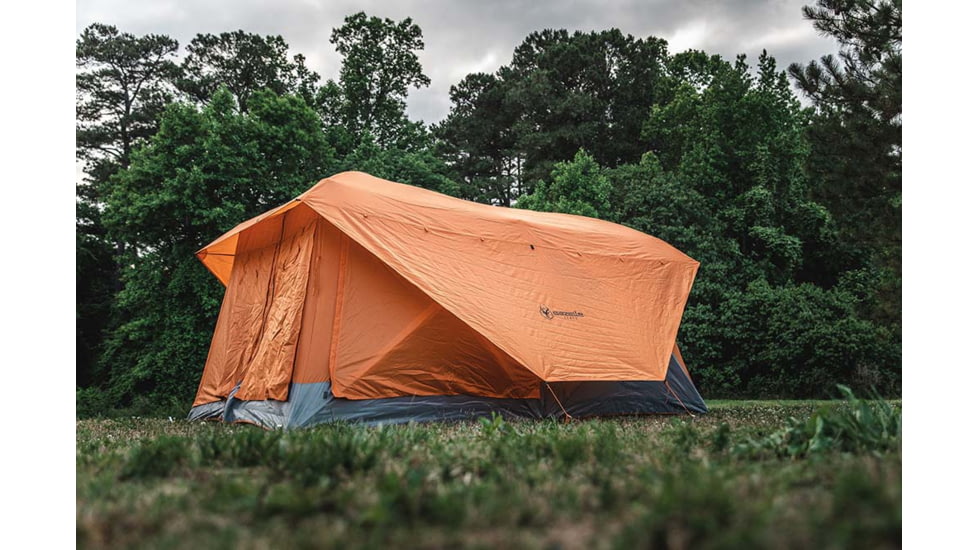 Gazelle T4 Plus Hub Tent With Screen Room, Sunten/Sedona Orange, 012642022388