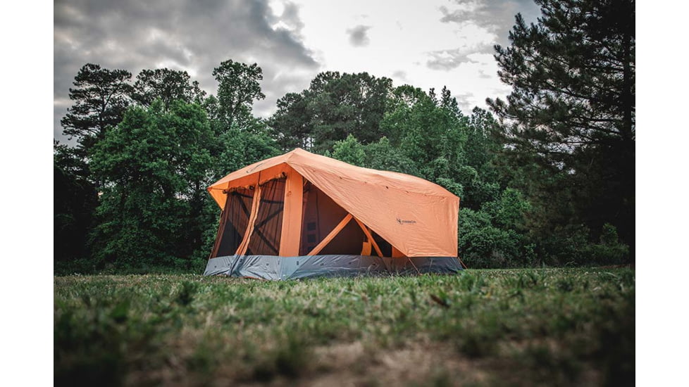 Gazelle T4 Plus Hub Tent With Screen Room, Sunten/Sedona Orange, 012642022388