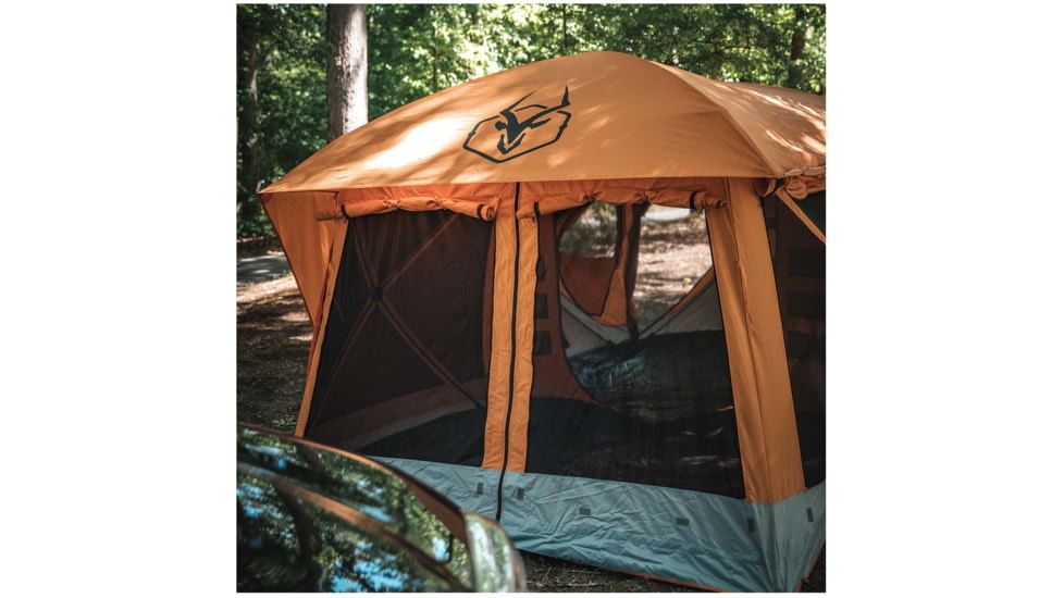 Gazelle T4 Plus Hub Tent With Screen Room, Sunten/Sedona Orange, 012642022388