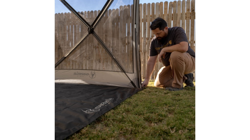 Gazelle Tandem 6-Sided Gazebo Footprint, Black, GA118