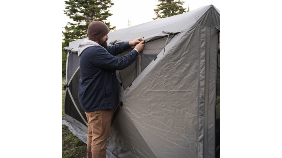 Gazelle Tandem Gazebo Tent, Easy Pop-Up Hub Screen Tent, Durable, TriTech Mesh, Waterproof, UV Resistant, 10-Person, Agave Green, 10-Person, GG800AG