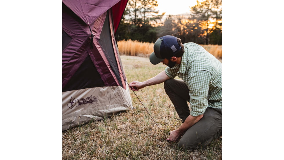 Gazelle Tent T-Hex Overland Edition, Burgundy Sky, 85 x 144 x 136, GT601BS