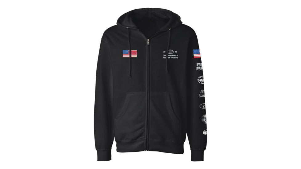 GBRS Group A-Team Zip Up Hoodie - Men's, Black/Multicolor, Small, ZUH-BLK-AT-S