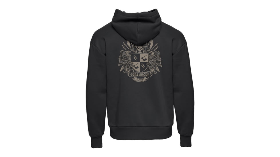 Gbrs Group Gear GBRS Group Coat Of Arms Oversized Pullover Hoodie, POH-BLK-COA-M