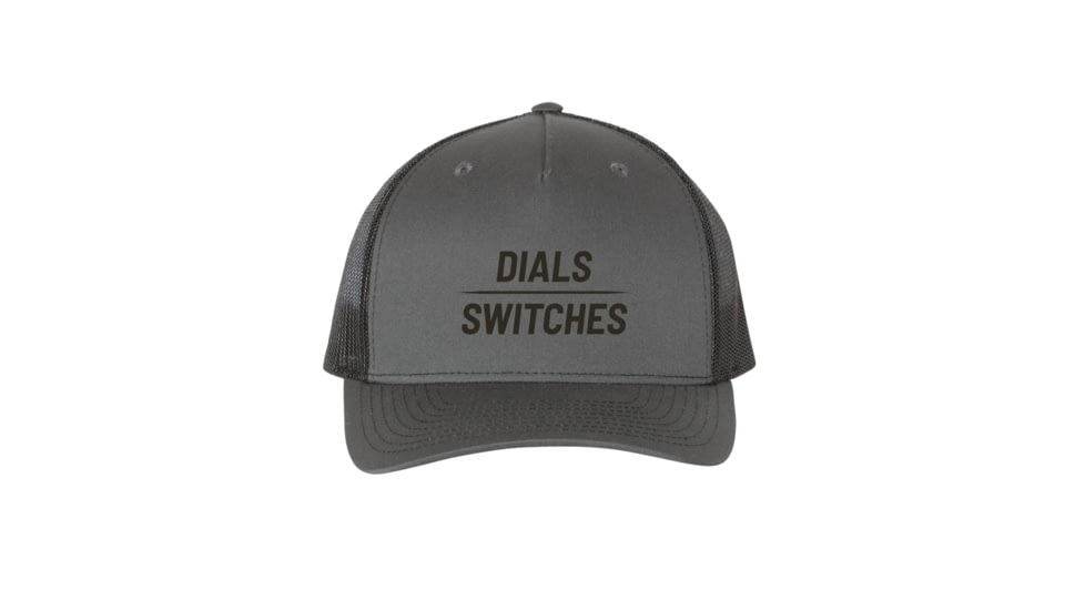 GBRS Group Dials Over Switches Trucker Hat, Charcoal/Black, One Size, HAT-TRK-GRY-DOS