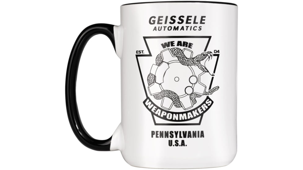 Geissele Angry Snake Bolt Mug, 15oz, White, 08-370