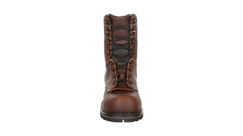 Georgia Boot AMP LT Logger Waterproof 9 inch Work Boot w/Composite Toe - Mens, Brown, 10, GB00236-100M