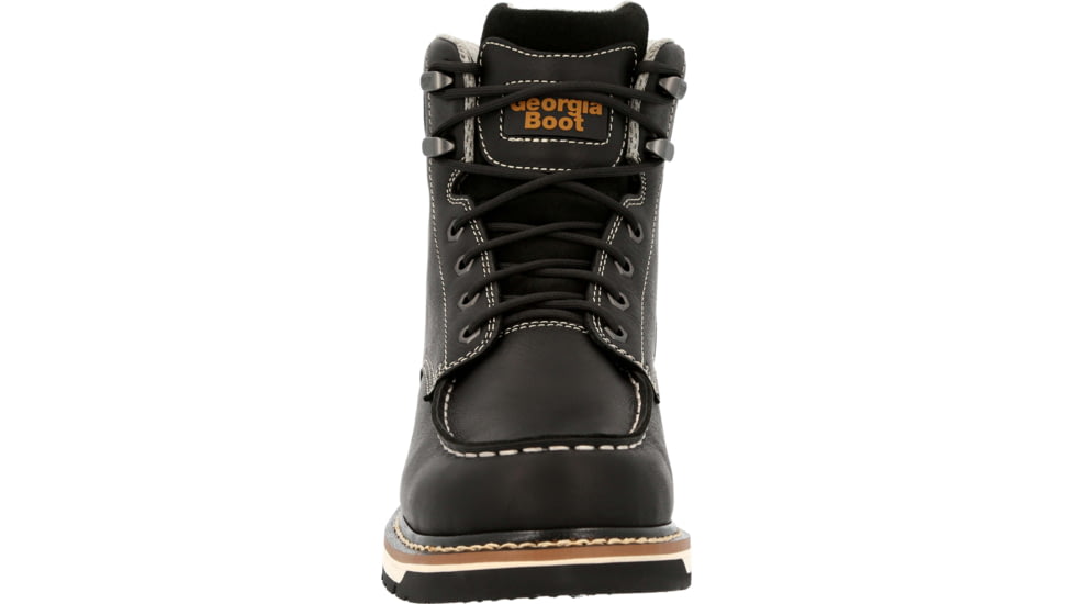 Georgia Boot AMP LT Wedge Waterproof Moc-Toe 6in Work Boot - Mens, Medium, Black, 9.5, GB00475-095M