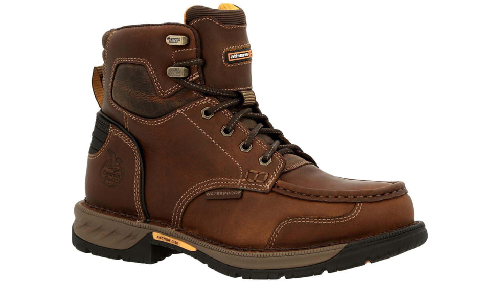 Georgia Boot Athens 360 Waterproof 6in Work Boot - Mens, Wide, Brown, 8.5, GB00439-085W