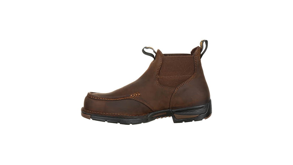 Georgia Boot Athens Chelsea Waterproof 5 inch Work Boot - Mens, Dark Brown, 12, GB00156-120M