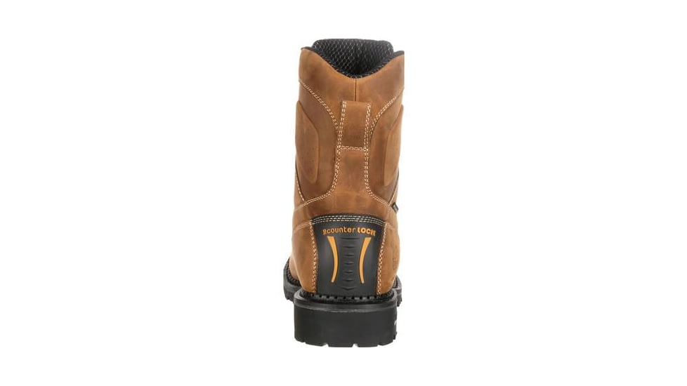 Georgia Boot Comfort Core Waterproof Logger 8 inch Work Boot w/Composite Toe - Mens, Crazy Horse, 9 Wide, GB00123-090W