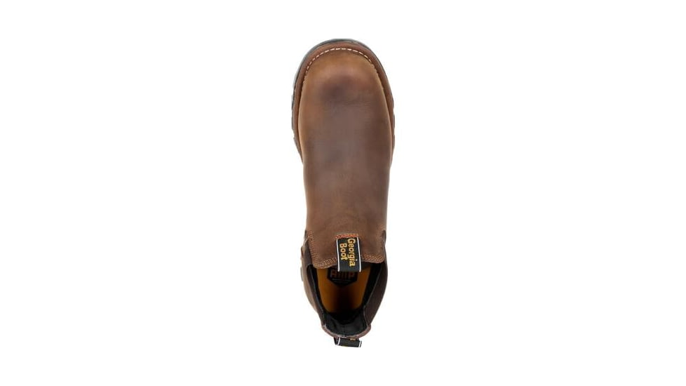 Georgia Boot Eagle One Waterproof Chelsea 4 inch Work Boot - Mens, Brown, 9.5 Wide, GB00315-095W