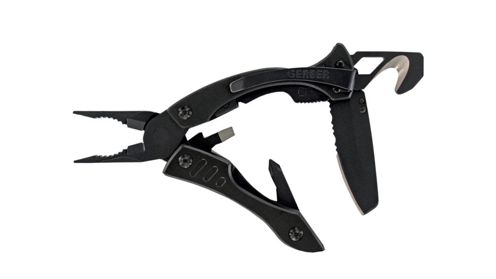 Gerber Crucial Black Multi-Tool w/Strap Cutter- Clam 31-001518