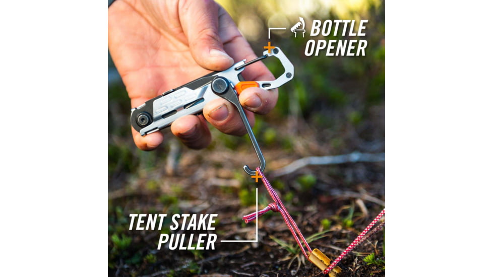 Gerber Stakeout Multi-Tool, Silver, 2.2in Plain Edge Scandi Grind Blade, 30-001740