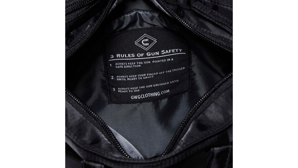 Girls With Guns Concealed Casual Adventure Cross-Body Purse, Lockable Concealed Carry, Ambidextrous, Black, 11 in x 10 in x 4 in, 70635