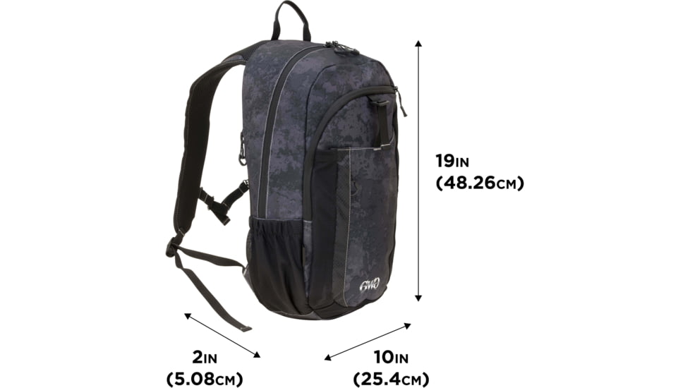 Girls With Guns Midnight Deluxe Backpack w/ Lockable Concealed Carry, Black/Shade Blackout Camo, 10 in x 19 in x 7.5 in, 70637