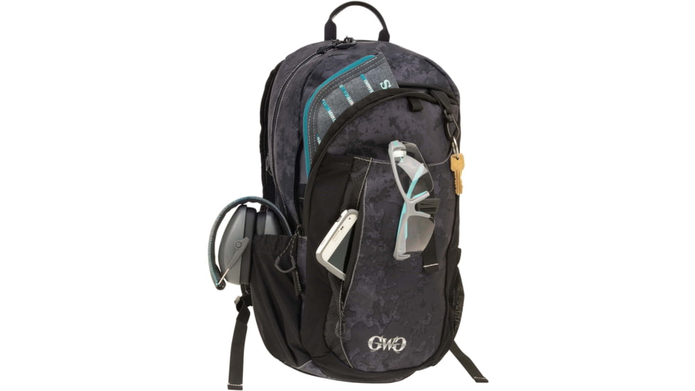 Girls With Guns Midnight Deluxe Backpack w/ Lockable Concealed Carry, Black/Shade Blackout Camo, 10 in x 19 in x 7.5 in, 70637