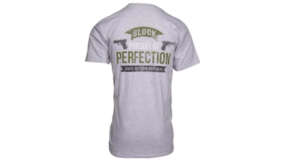 Glock AA75122 Pursuit Of Perfection Gray 3XL Short Sleeve