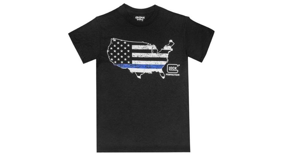 Glock Blue Line Shirt Black, XL