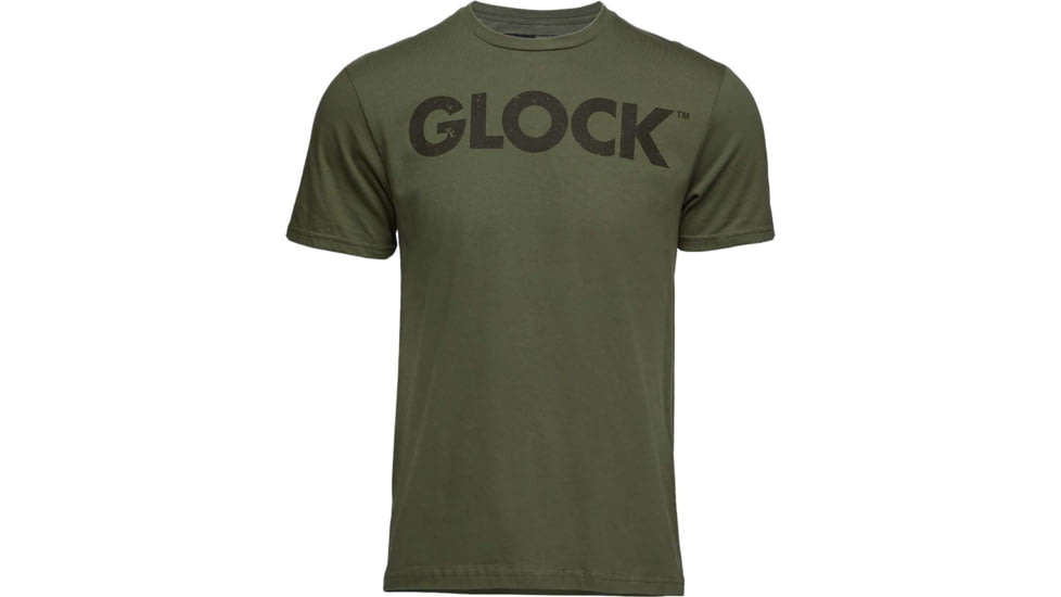Glock Caliber Tee, Military Green Ringspun Cotton, Short Sleeve, Medium, AP96157