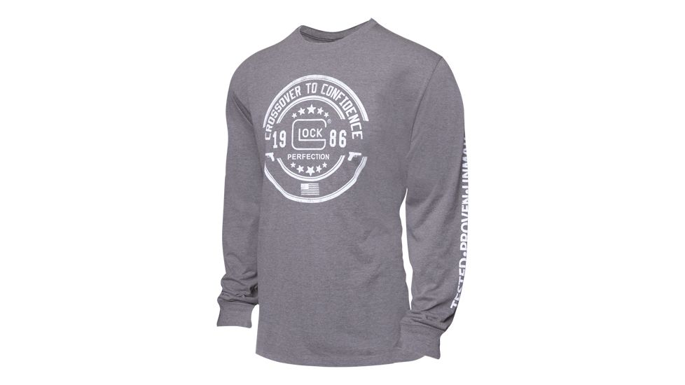 Glock Crossover Long Sleeve T-shirt Grey 3xl