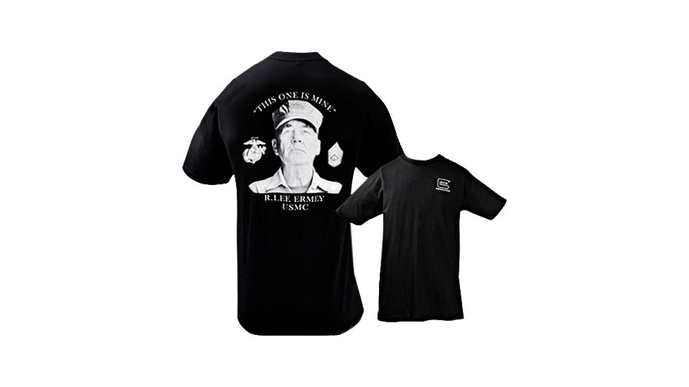 Glock Short Sleeve T-Shirt Ermey Gunny Black XXX-Large Cotton GA10066