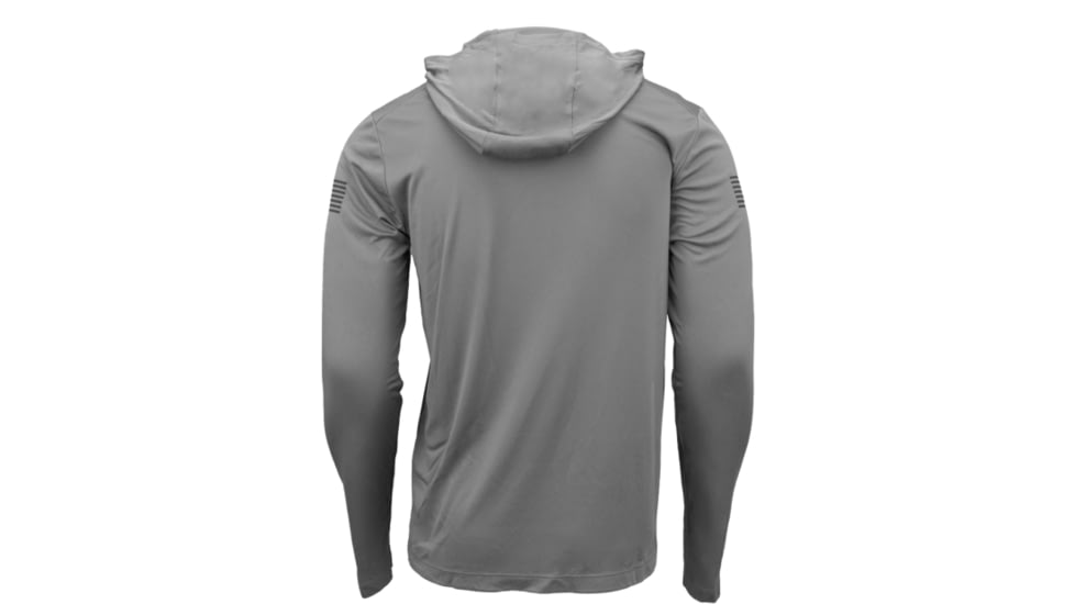 Glock Hooded Performance Long Sleeve Shirt Lg Grey