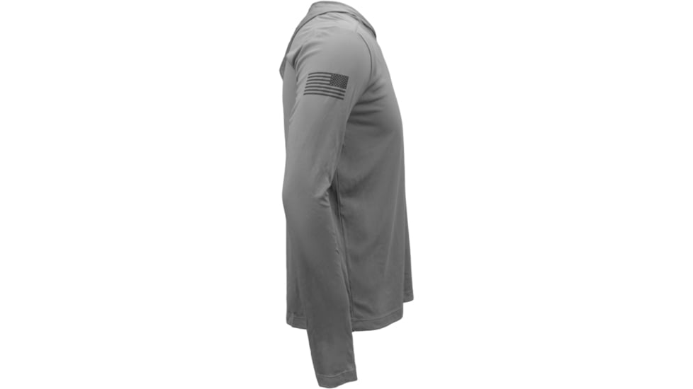 Glock Hooded Performance Long Sleeve Shirt Lg Grey
