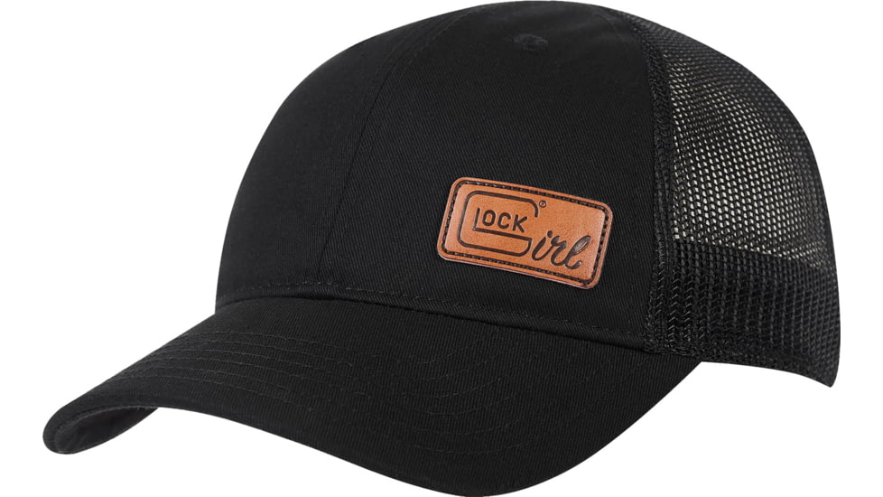 Glock Ponytail Hat Black Leather Glock Girl Patch, AP96239