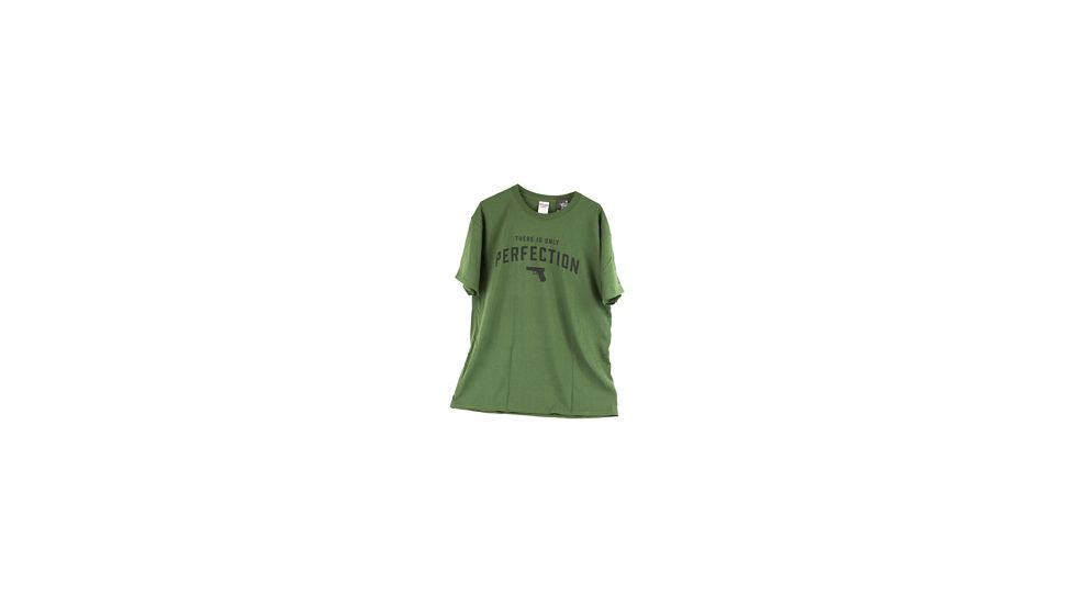 Glock Short Sleeve "Only Perfection" Shirt, OD Green, Large, GLAP95072