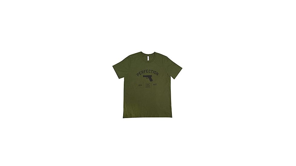 Glock Short Sleeve Perfection Pistol T-Shirt, OD Green, Large, GLAA68142