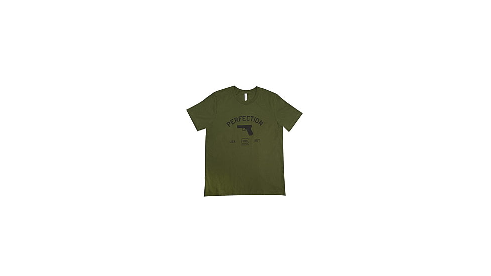 Glock Short Sleeve Perfection Pistol T-Shirt, OD Green, XXXL, GLAA68145