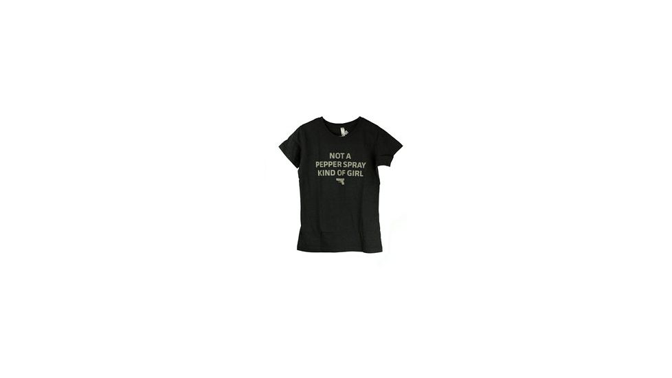 Glock Women's Short Sleeve "Not A Pepper Spray Kind Of Girl" Shirt, Gray, Small, GLAA68170