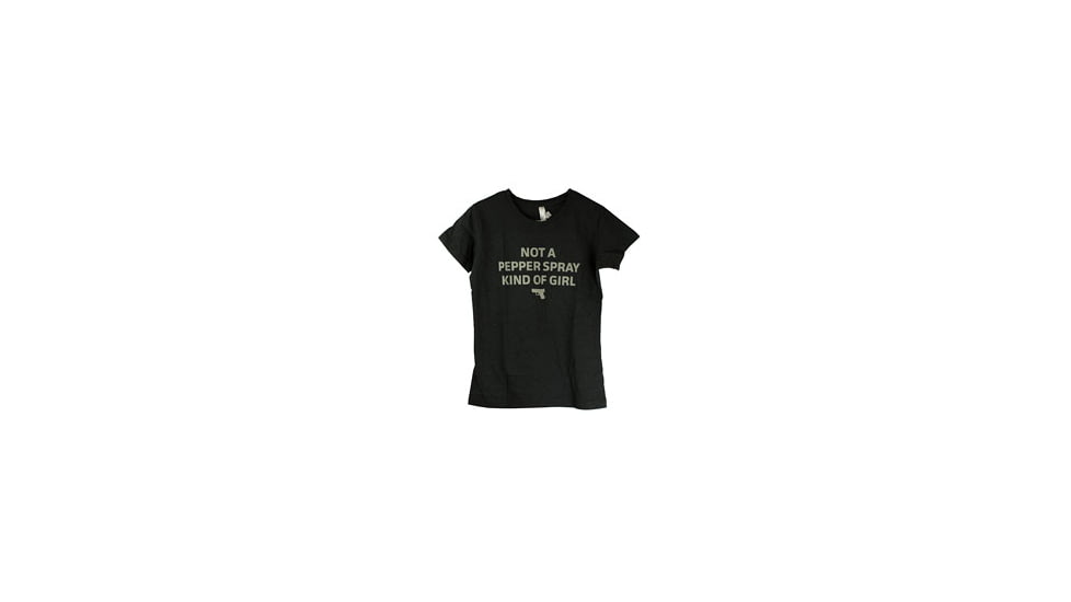 Glock Women's Short Sleeve "Not A Pepper Spray Kind Of Girl" Shirt, Gray, Large, GLAA68172