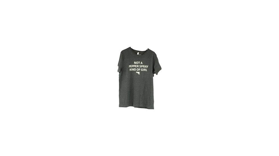 Glock Women's Short Sleeve "Not A Pepper Spray Kind Of Girl" Shirt, Gray, XL, GLAA68173