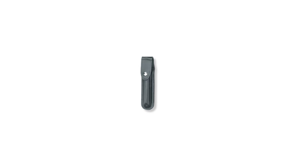 Gould &amp; Goodrich Large Flashlight Case w/Flap Stinger/XT, Brass Snap, Black, B672-4BR