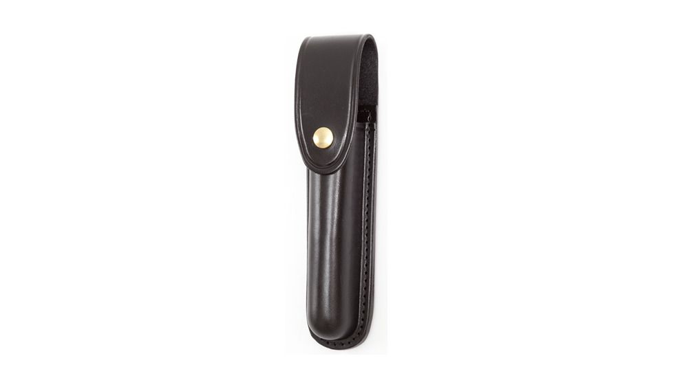 Gould &amp; Goodrich Flashlight Case w/Flap Coast HP7R Flashlight, Brass Snap, Black, B672-3BR