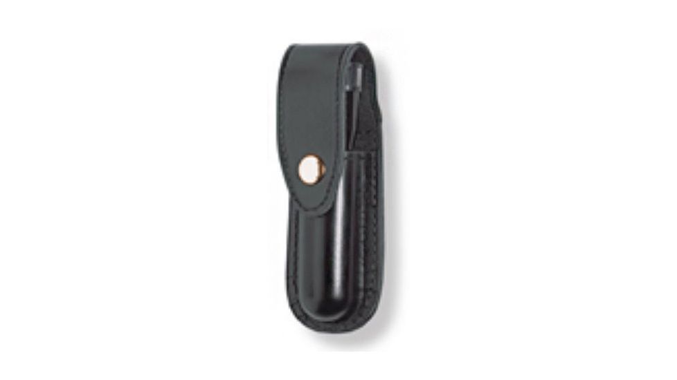 Gould &amp; Goodrich Leather Flashlight Case, Brass, Streamlight Strion LED, Black, B672-8BR