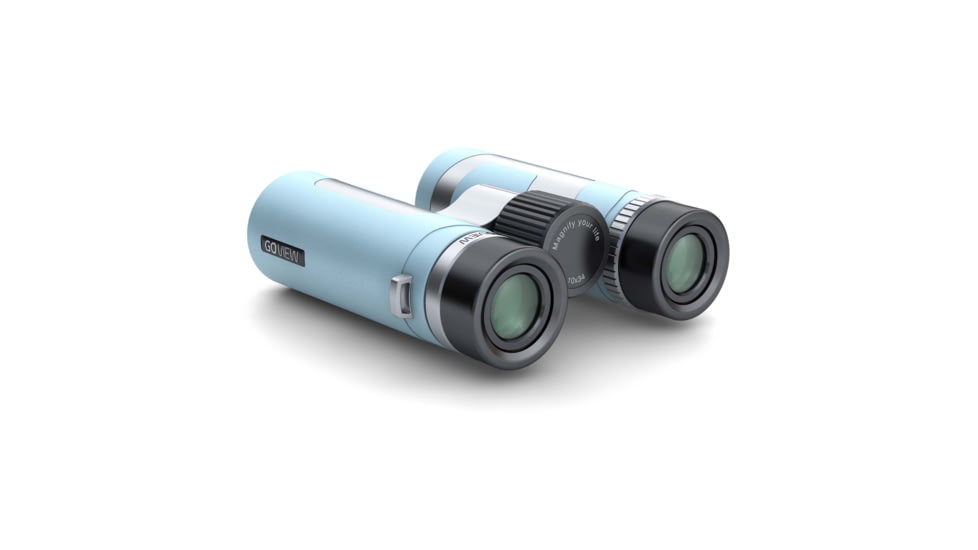 GoView ZOOMR 10x34mm Roof Prism Binoculars, Miami Blue, 4260527415978
