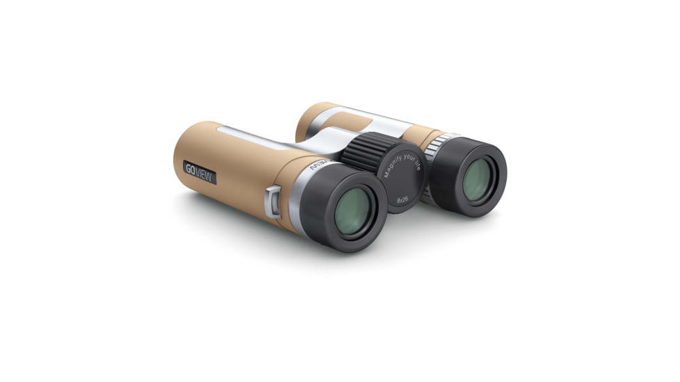 GoView ZOOMR 8x26mm Roof Prism Binoculars, Light Brown, 4260527415893