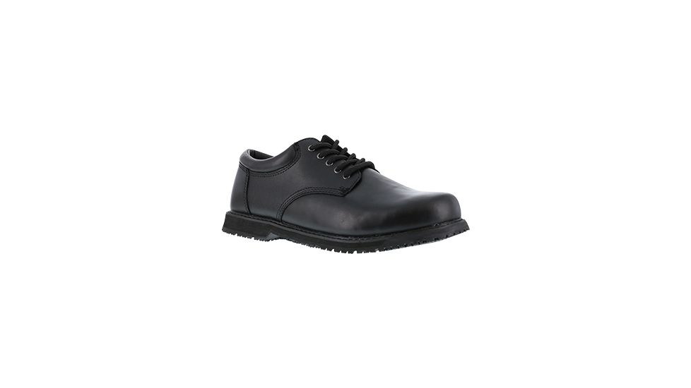 Grabbers Womens Friction Plain Toe Oxford Shoes, Black, 8.5 G112-BLACK-8.5-WOMENS-M