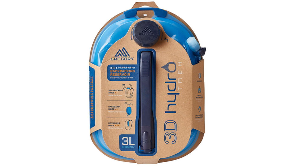 Gregory 3D QuickDry Hydro Trek, 3 Liters, Optic Blue, One Size, 145288-5583