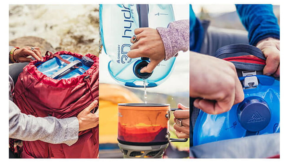 Gregory 3D QuickDry Hydro Trek, 3 Liters, Optic Blue, One Size, 145288-5583