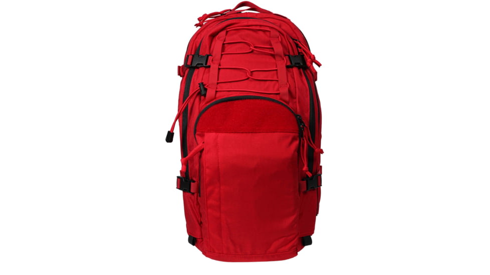 Grey Ghost Gear 3 Day Pack/Medic Pack, Black Zip, Red, GTG5946-Red