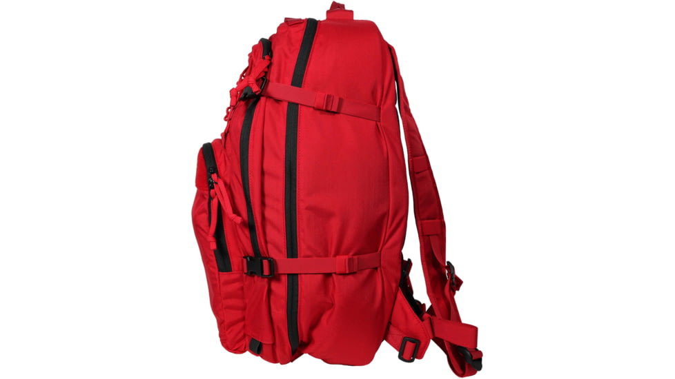 Grey Ghost Gear 3 Day Pack/Medic Pack, Black Zip, Red, GTG5946-Red
