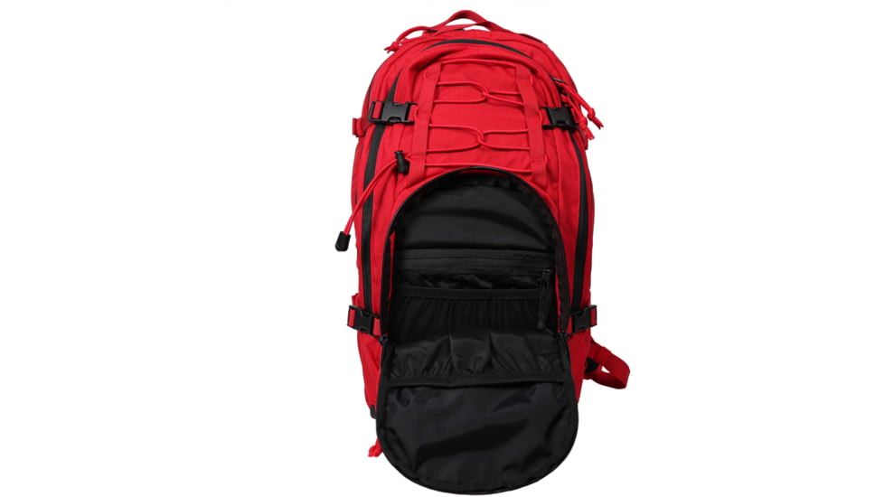 Grey Ghost Gear 3 Day Pack/Medic Pack, Black Zip, Red, GTG5946-Red