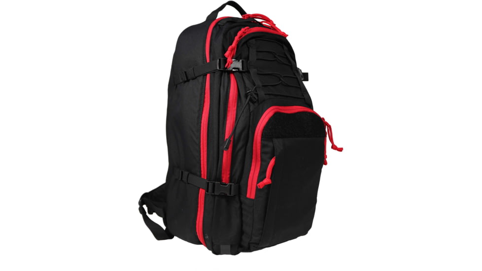 Grey Ghost Gear 3 Day Pack/Medic Pack, Red Zip, Black, GTG5946-2