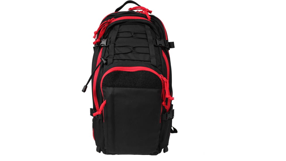 Grey Ghost Gear 3 Day Pack/Medic Pack, Red Zip, Black, GTG5946-2