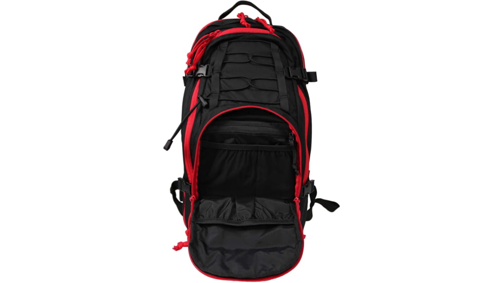 Grey Ghost Gear 3 Day Pack/Medic Pack, Red Zip, Black, GTG5946-2